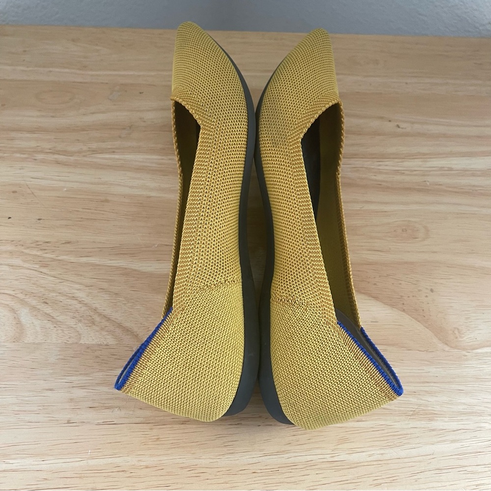 Rothys Yellow Slip On Pointed Toe Flats Shoes - image 6